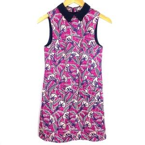 Club Monaco Pink Floral Print Collared Dress